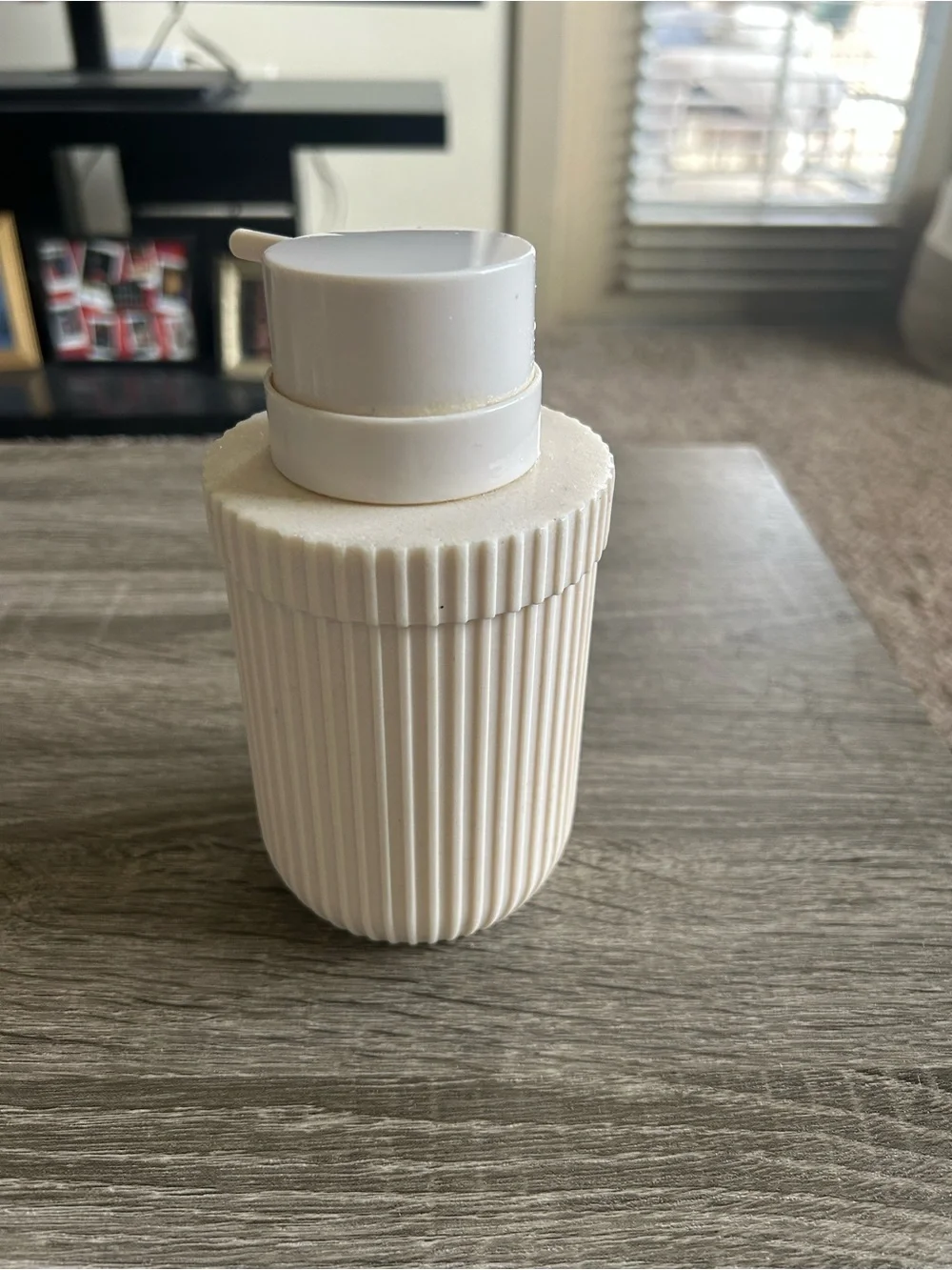 White Ribbed Foaming Soap Dispenser - Home Bath